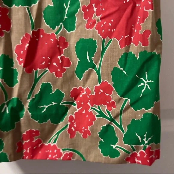 Vintage Peter Popovitch Tan Red Green Floral Skirt Women’s Size Small Spring - Picture 9 of 16